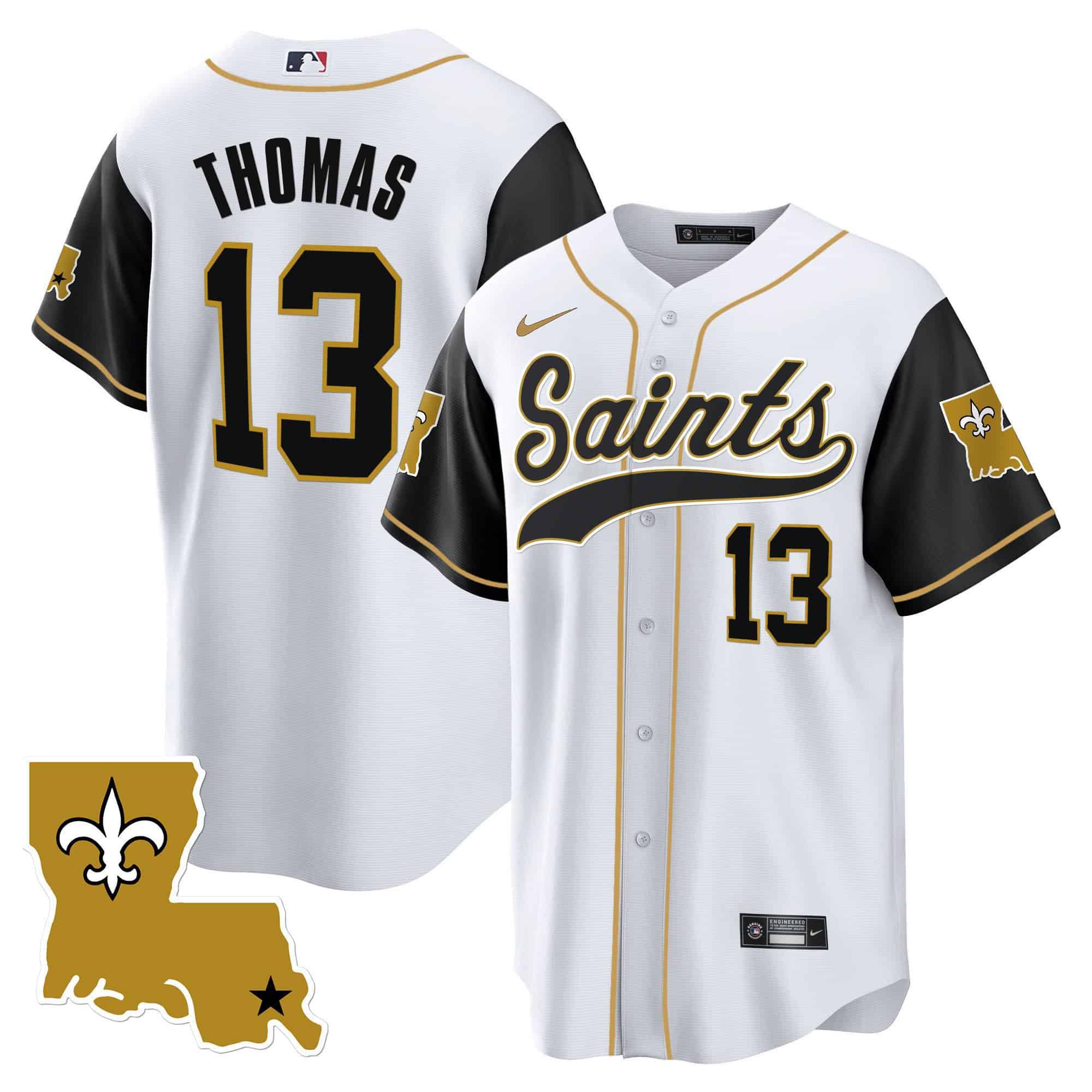 Men New Orleans Saints 13 Thomas White 2024 Nike 1987 Legacy Cool Base NFL Jersey style 2